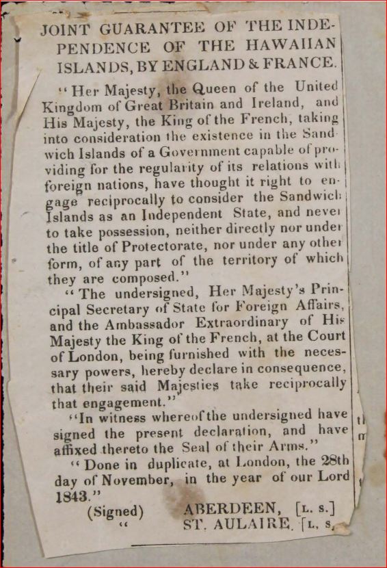 1839 – The Document: Anglo-French&nbsp;Proclamation