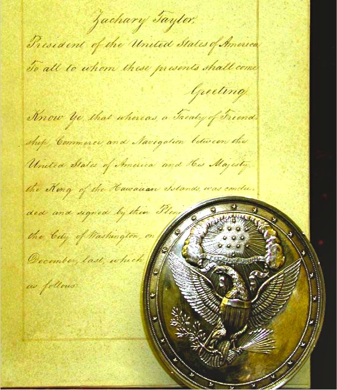 Friendship Treaty USA  & Hawaii Kingdom –&nbsp;1849